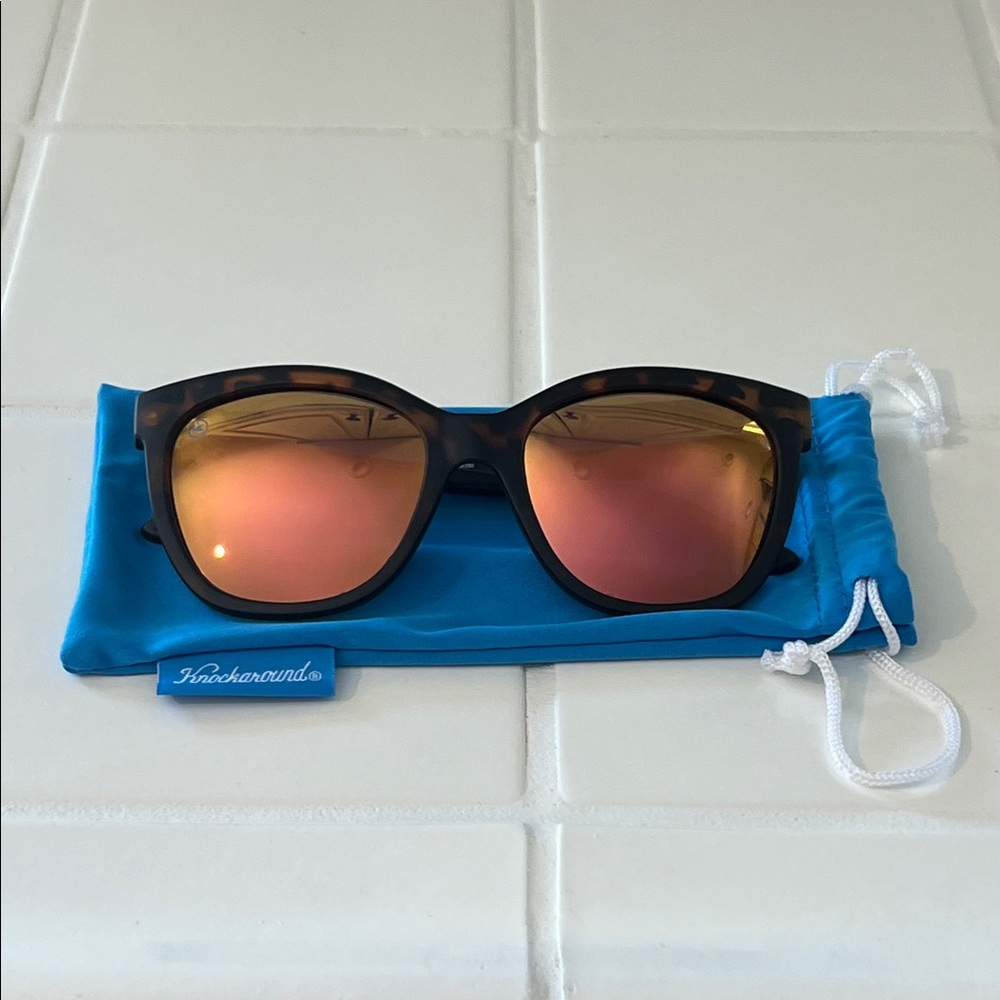 Knockaround Tortoise Sunglasses with Pink Lenses